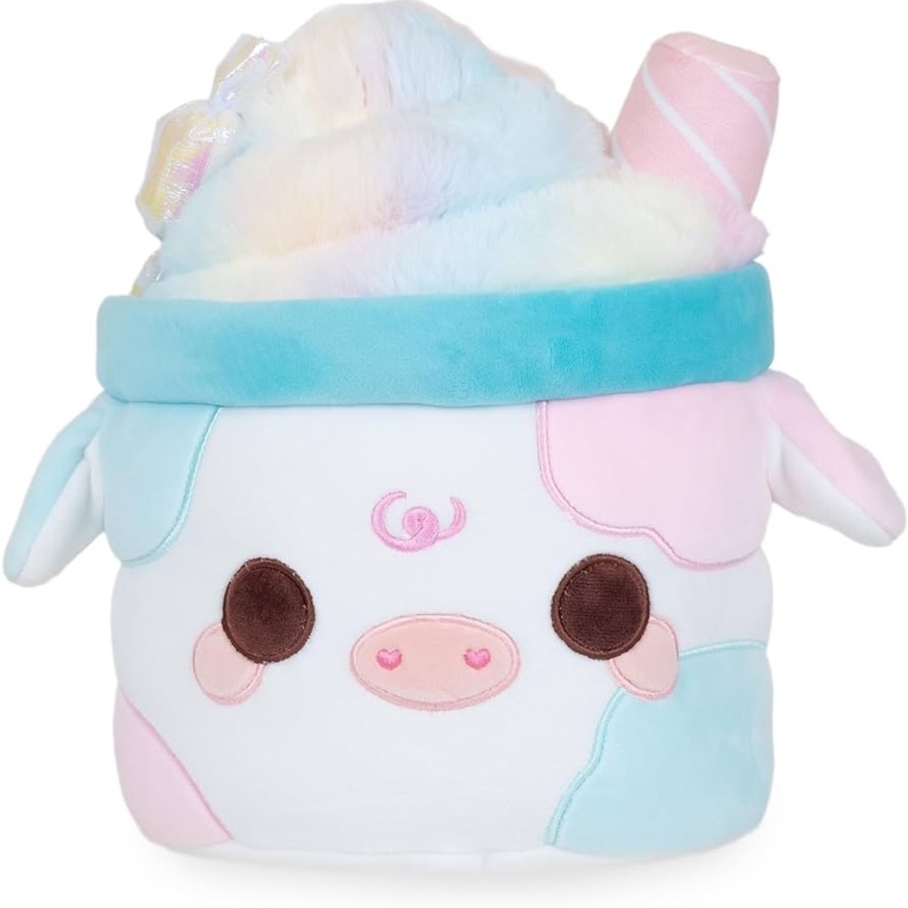 Plush Goals by Cuddle Barn: 10” Cow Mooshake Cotton Candy Scented NWT